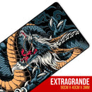 Mouse Pad Gamer Extra Grande 90x40 cm Blue Dragon com Borda Costurada