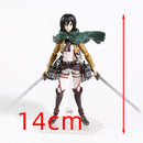 Action Figures Attack on Titan – Eren, Mikasa e Levi Ackerman | Figma