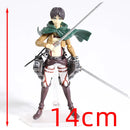 Action Figures Attack on Titan – Eren, Mikasa e Levi Ackerman | Figma