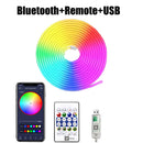 Fita LED Neon RGB 5V – USB, Bluetooth + Controle Remoto (1M / 2M / 3M / 5M)