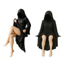 A Dama do Véu Sombrio – Estátua Gótica Encapuzada