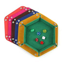 Bandeja Hexagonal de Dados - Forrada