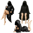 A Dama do Véu Sombrio – Estátua Gótica Encapuzada