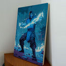 Quadro Decorativo - Coleção Games Retro - 60x40cm - Sub Zero - Mortal Kombat
