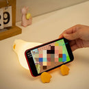 Luminária Touch Luz Noturna Pato Deitado de Silicone