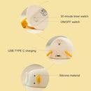 Luminária Touch Luz Noturna Pato Deitado de Silicone