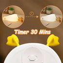 Luminária Touch Luz Noturna Pato Deitado de Silicone