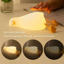 Luminária Touch Luz Noturna Pato Deitado de Silicone