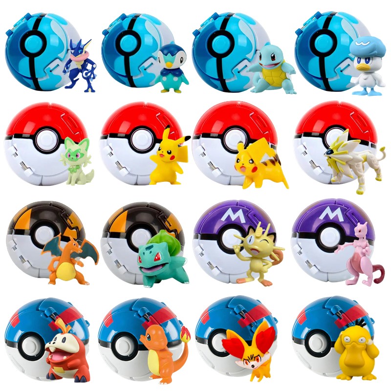 Pokebola com figura Pokémon colecionável