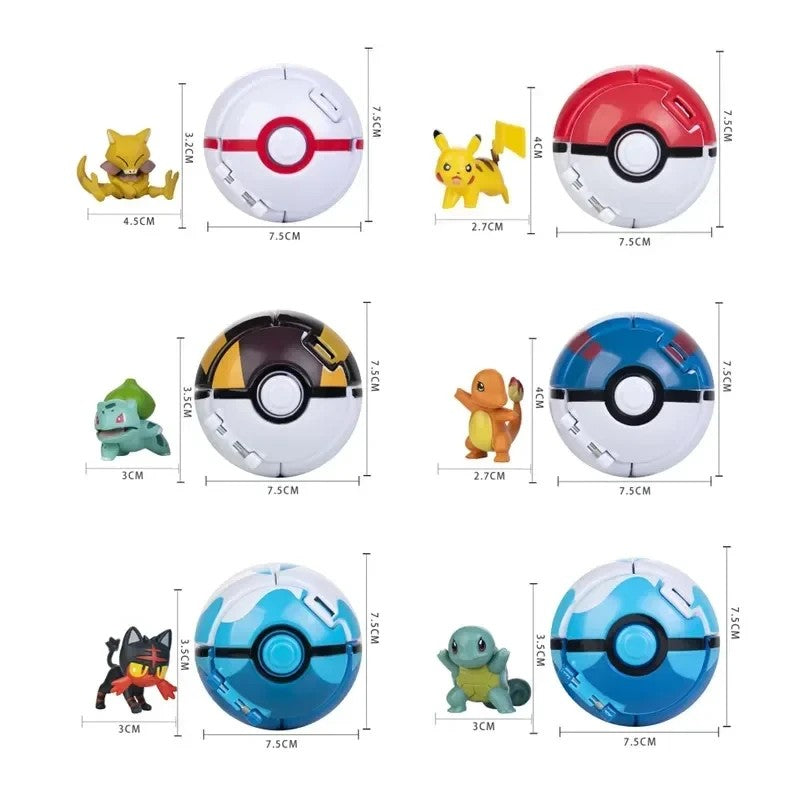 Pokebola com figura Pokémon colecionável