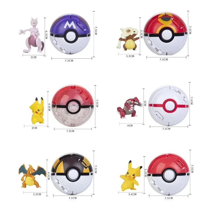 Pokebola com figura Pokémon colecionável