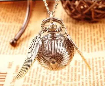 Harry Potter – Relógio de Bolso Pingente Golden Snitch (Pomo Dourado)