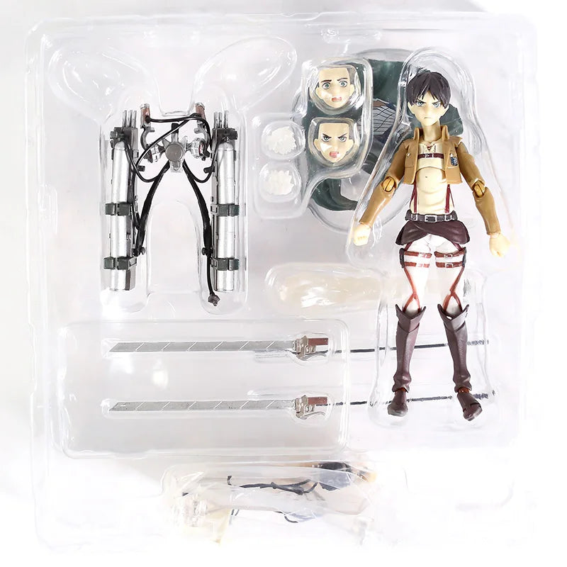 Action Figures Attack on Titan – Eren, Mikasa e Levi Ackerman | Figma