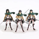 Action Figures Attack on Titan – Eren, Mikasa e Levi Ackerman | Figma