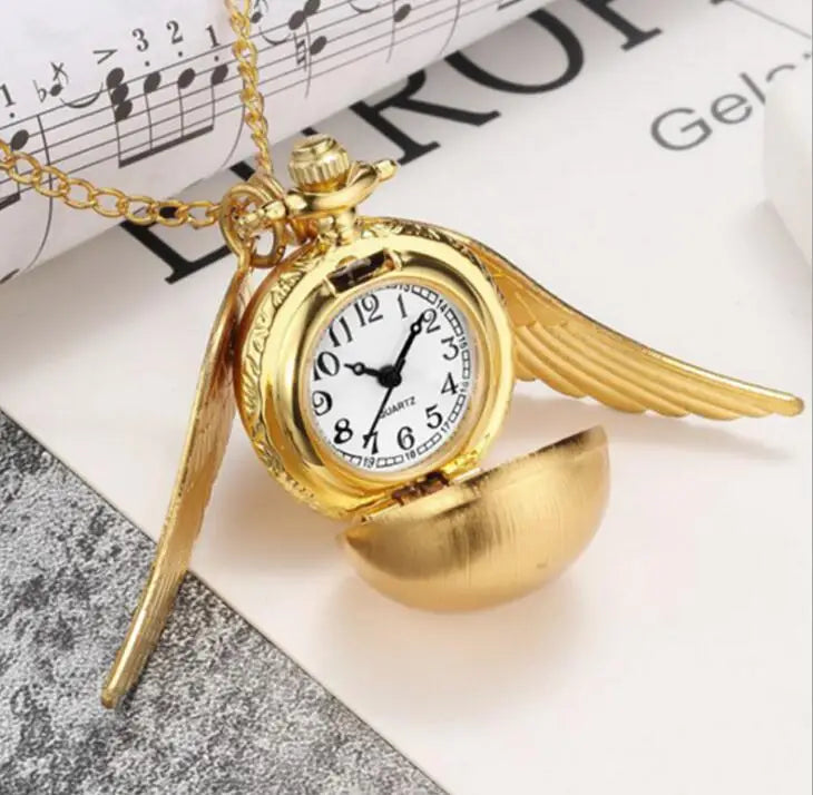 Harry Potter – Relógio de Bolso Pingente Golden Snitch (Pomo Dourado)