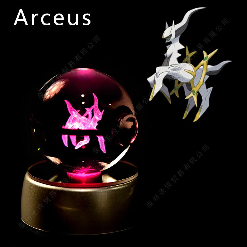 Bola de Cristal Pokémon – Com Base LED