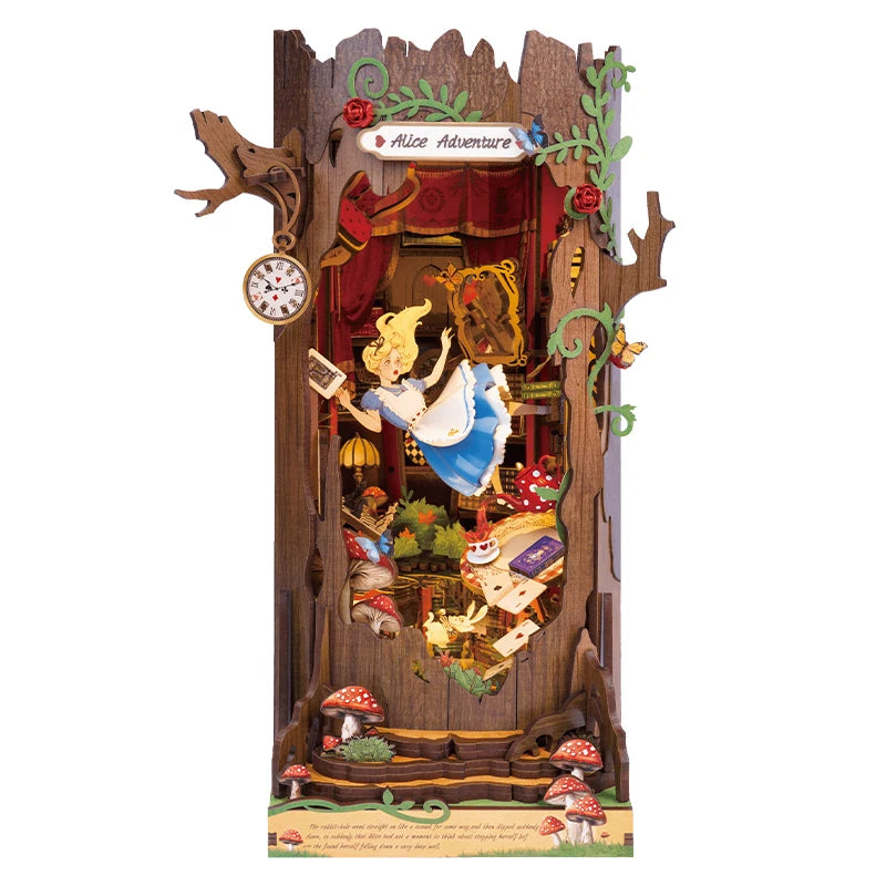 Kit de montagem Alice no País das Maravilhas Book Nook  | Aparador