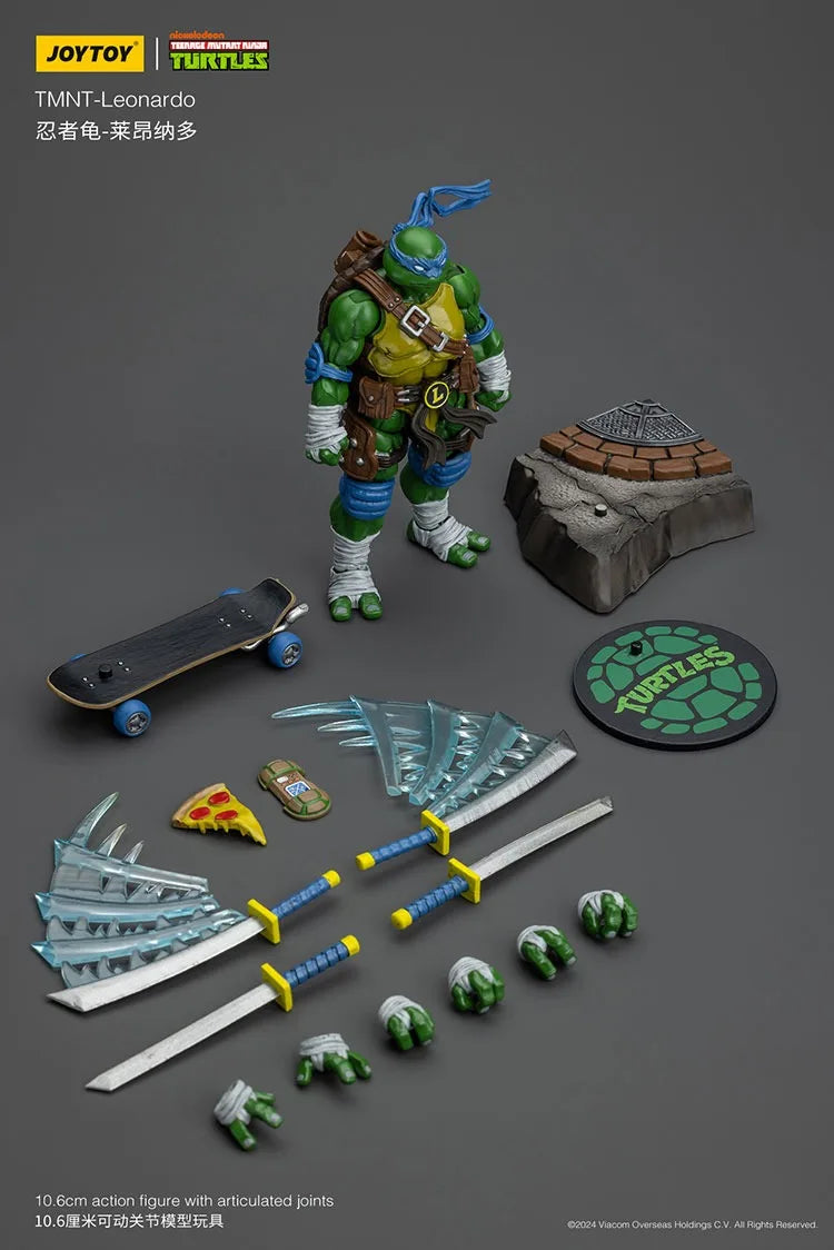 Action Figures TMNT – Michelangelo, Donatello, Raphael e Leonardo (JOY TOY)