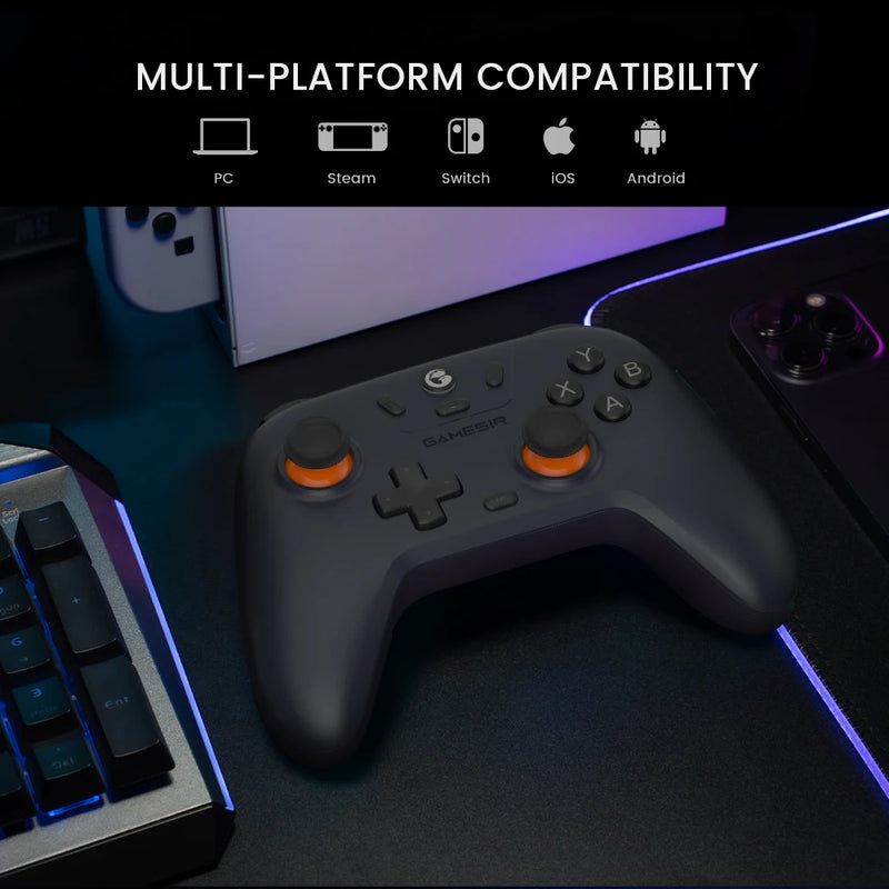 GameSir Nova Lite – Controle Sem Fio Multiplataforma com Hall Effect Stick (Switch, PC, Android, iOS, Steam)