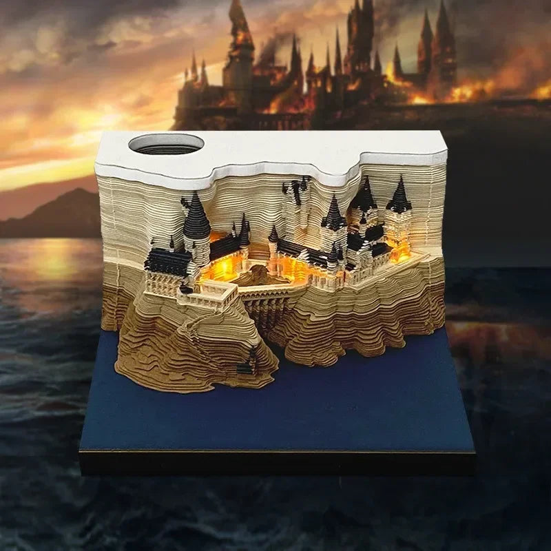 Bloco de notas 3D temático Harry Potter
