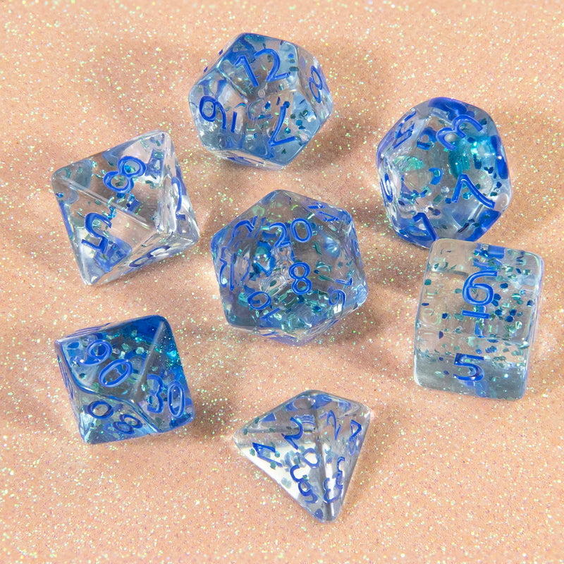 Conjunto de Dados Místicos de RPG com Glitter – Role com Estilo!
