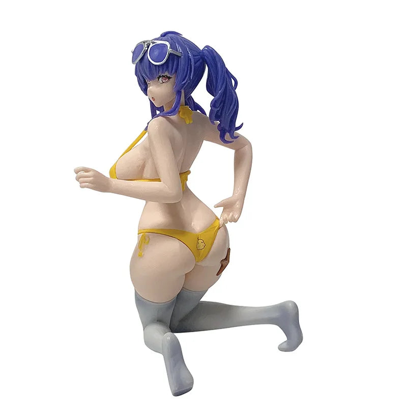 Figura Anime Azur Lane – Pola | Versão Swimsuit, Postura Ajoelhada – 16cm