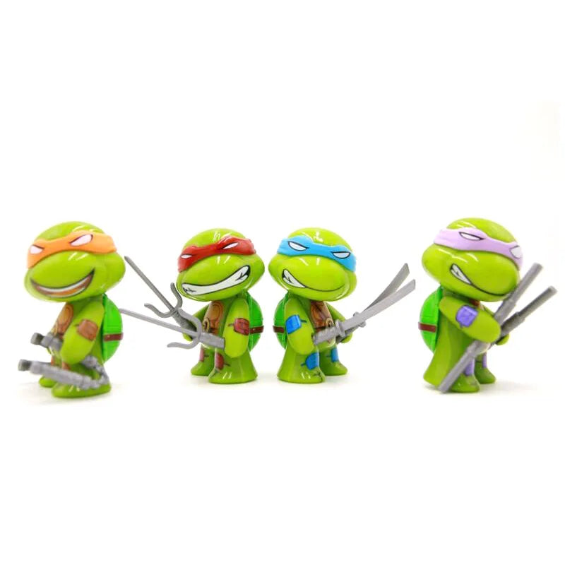 Kit 4 Peças Tartarugas Ninjas Kawaii – Michelangelo, Donatello, Raphael e Leonardo