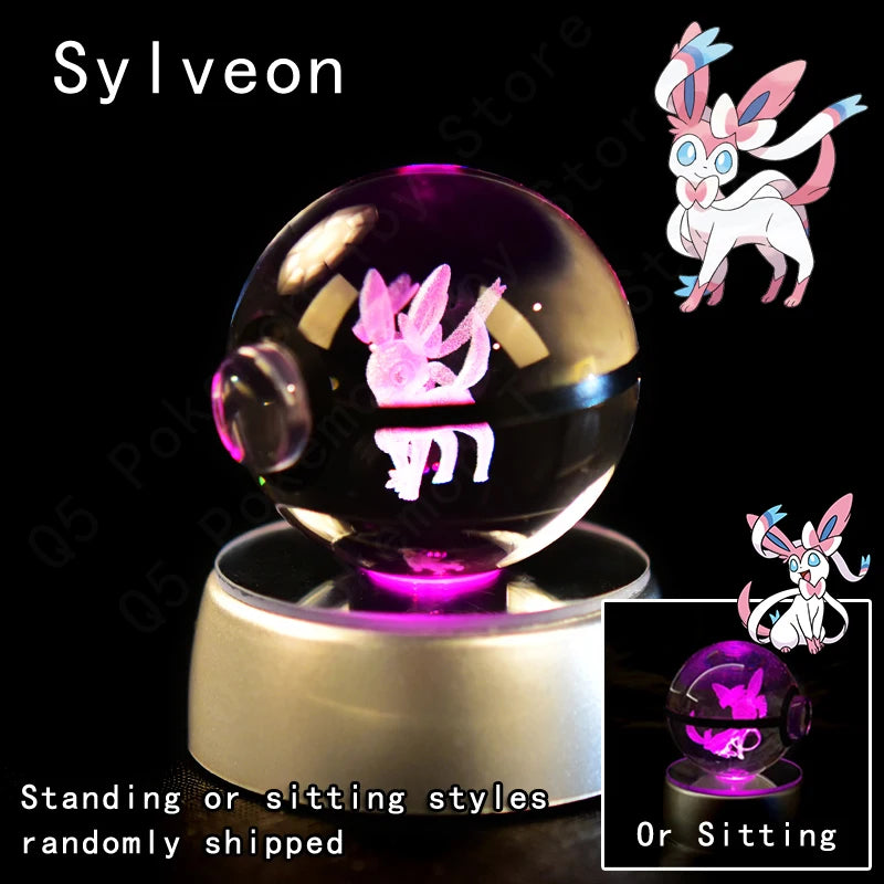Bola de Cristal Pokémon – Com Base LED