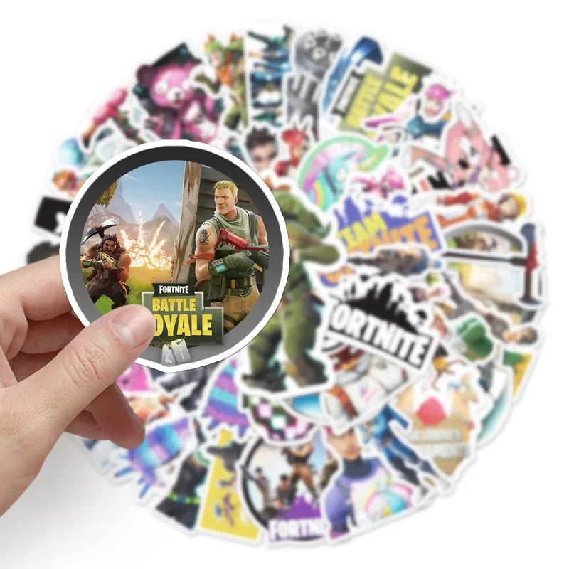 Kit com 50 Adesivos Fortnite