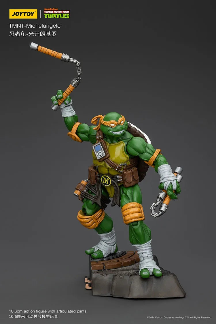 Action Figures TMNT – Michelangelo, Donatello, Raphael e Leonardo (JOY TOY)