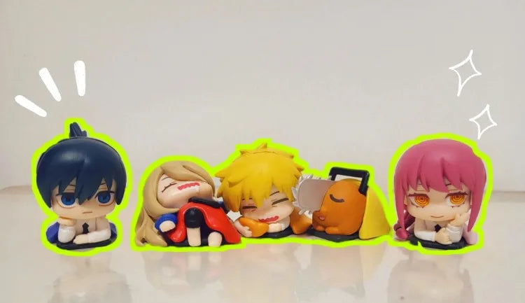 Mini Figuras Chainsaw Man – Coleção Completa Pochita, Denji, Makima e Power!