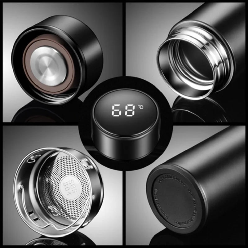 Garrafa Térmica Inox 500ml com Display LED de Temperatura