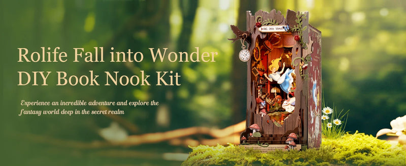 Kit de montagem Alice no País das Maravilhas Book Nook  | Aparador