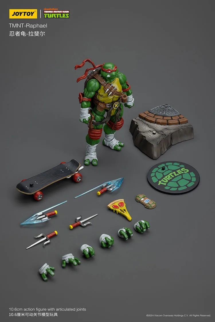 Action Figures TMNT – Michelangelo, Donatello, Raphael e Leonardo (JOY TOY)