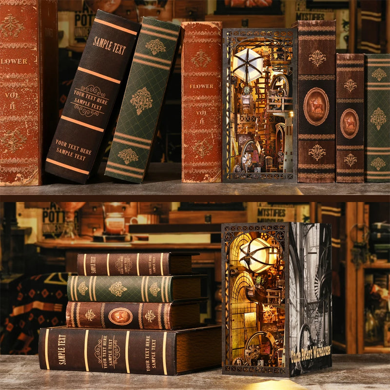 Kit Livro-Cenário “Dirigível Steampunk” – Mini Mundo em Madeira 3D | Faça você mesmo