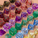 Conjunto de Dados Místicos de RPG com Glitter – Role com Estilo!