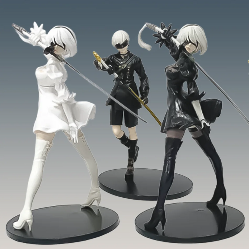 Figuras Nier: Automata – 2B, 9S e A2 | PVC 18cm