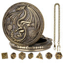 Relógio de Bolso com Mini Dados de Metal