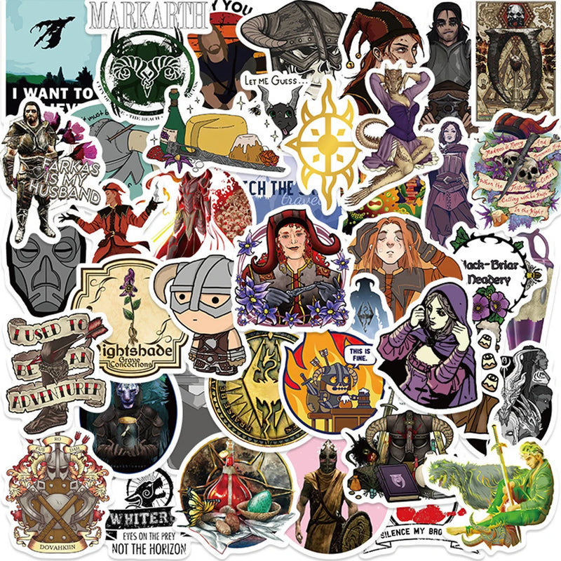 Adesivo Colecionável Skyrim – GOGOTU | 50pcs
