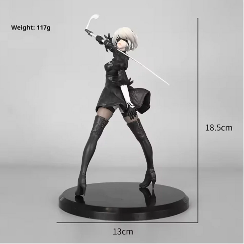 Figuras Nier: Automata – 2B, 9S e A2 | PVC 18cm