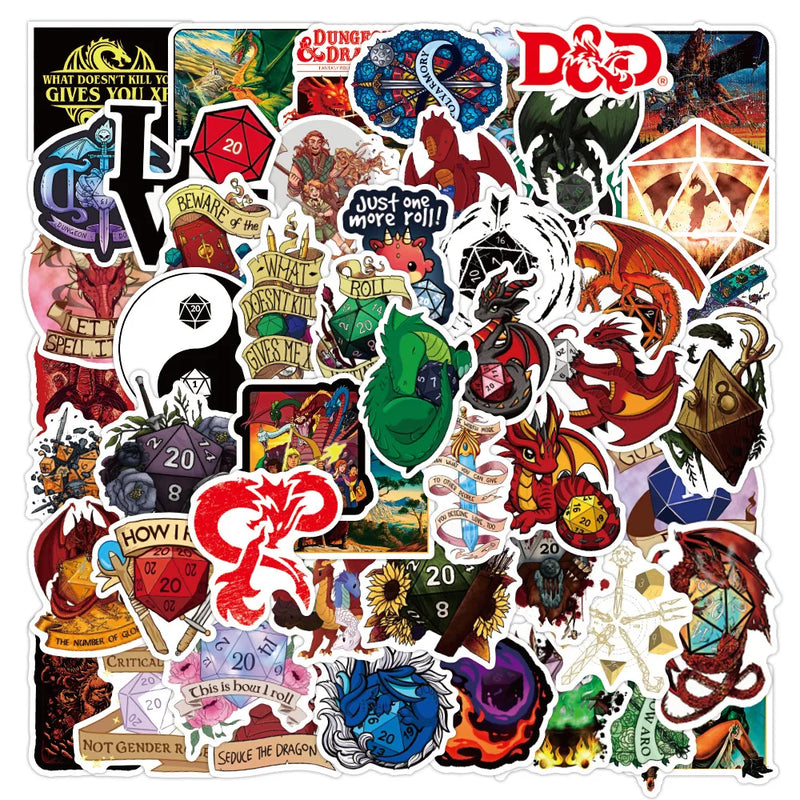 Adesivos Dungeons & Dragons – Kit com 100 unidades