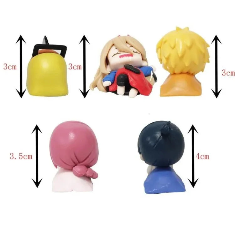 Mini Figuras Chainsaw Man – Coleção Completa Pochita, Denji, Makima e Power!