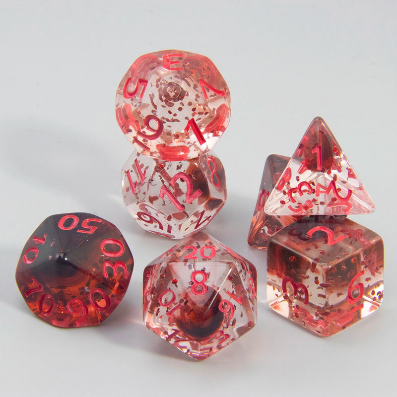 Conjunto de Dados Místicos de RPG com Glitter – Role com Estilo!