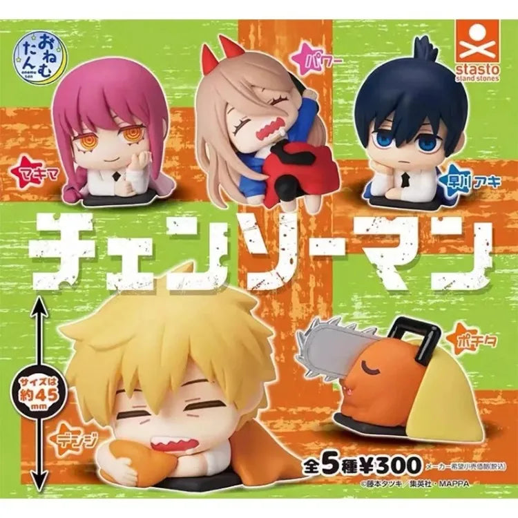 Mini Figuras Chainsaw Man – Coleção Completa Pochita, Denji, Makima e Power!