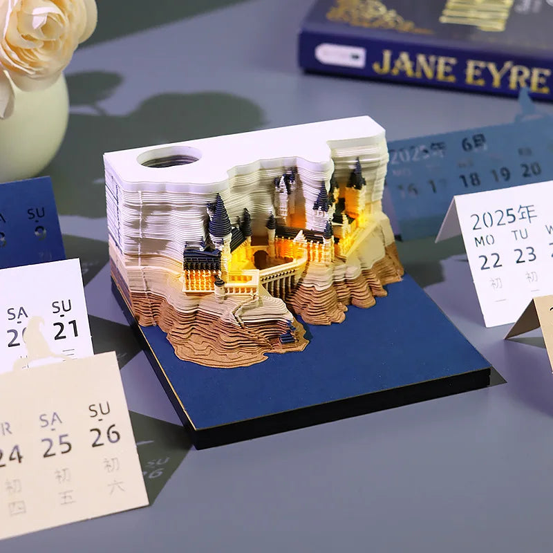 Bloco de notas 3D temático Harry Potter