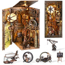 Kit Livro-Cenário “Dirigível Steampunk” – Mini Mundo em Madeira 3D | Faça você mesmo