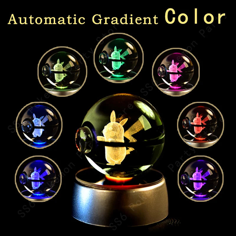 Bola de Cristal Pokémon – Com Base LED
