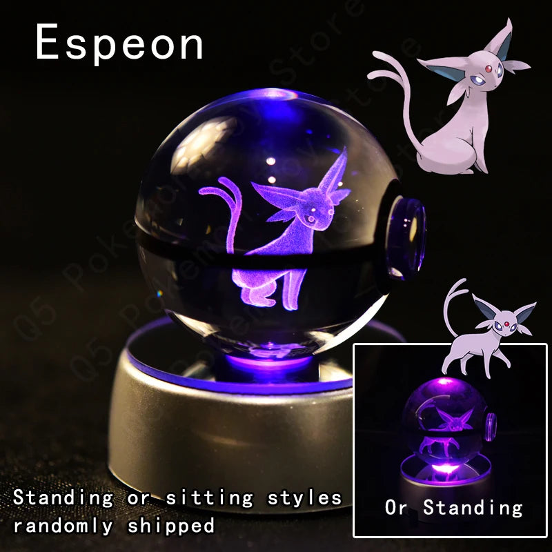 Bola de Cristal Pokémon – Com Base LED