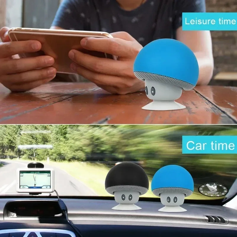 Mini Alto-Falante Bluetooth Cogumelo à Prova d’Água – Portátil e Divertido!