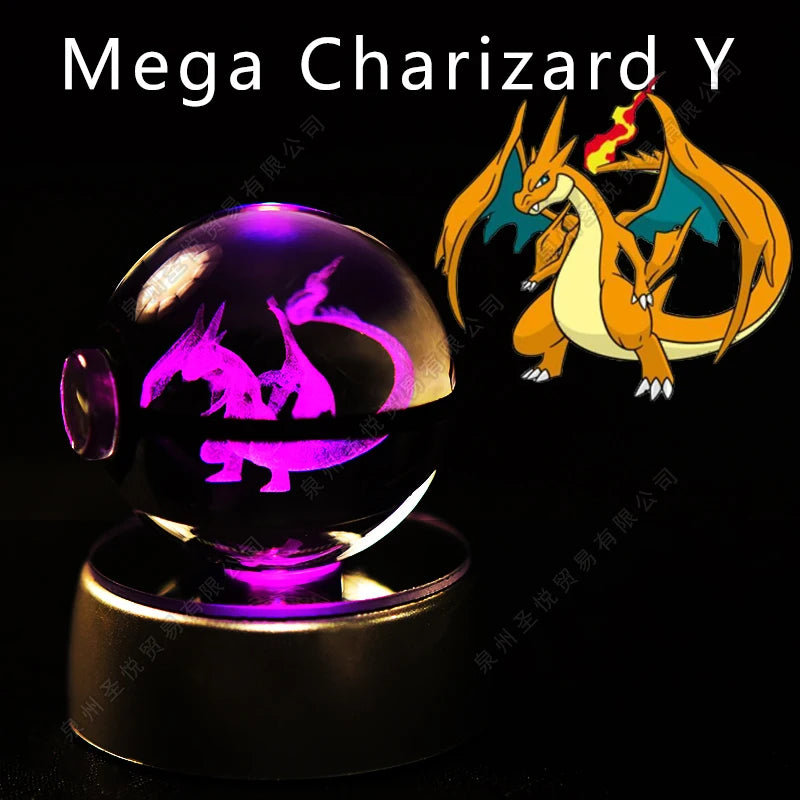 Bola de Cristal Pokémon – Com Base LED
